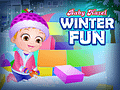 Baby Hazel’s Winter Adventure: Drawing a Snowman, Building an Igloo, and Learning to Ski